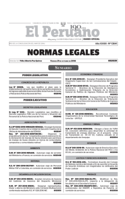 Normas Legales - Diario Oficial El Peruano