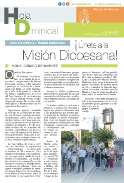 Hoja Dominical - Diócesis de Albacete
