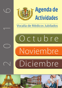 folleto actividades - Ilustre Colegio de Médicos de Madrid