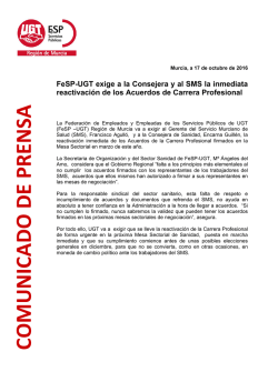comunicado de prensa - Intranet de UGT Murcia