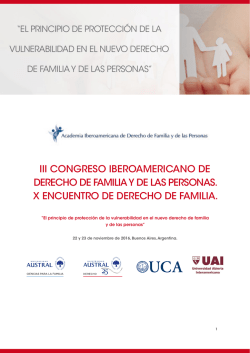 III CONGRESO IBEROAMERICANO DE DERECHO DE FAMILIA y