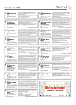 esquelas - Diario de Ferrol