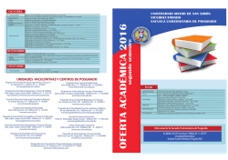 OF ER T A AC A D&Eacute;MIC A 2016