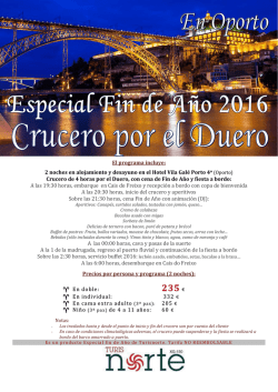 Fin de Año fiesta a bordo en Oporto