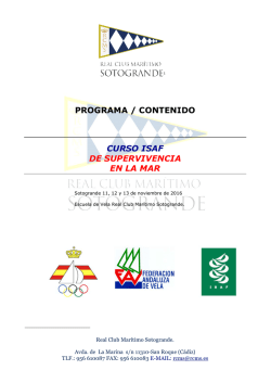programa - Federación Andaluza de Vela