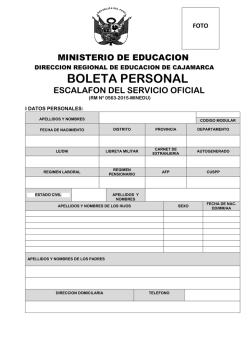 boleta personal - Dirección Regional de Educación Cajamarca