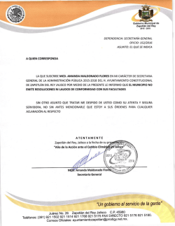 Page 1 Gobierno Municipal de Zapotlán del Rey 2015