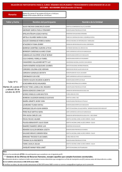 Horario - Servir