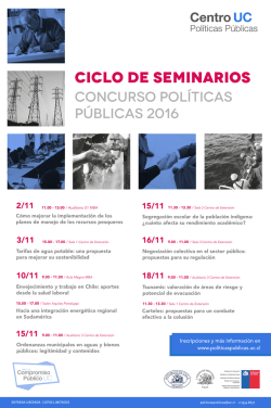 Ciclo de seminarios - Centro de Políticas Públicas UC