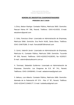 coadministradores - Poder Judicial de Entre Ríos