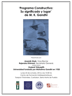 `Programa Constructivo: Su significado y lugar` de M. K. Gandhi