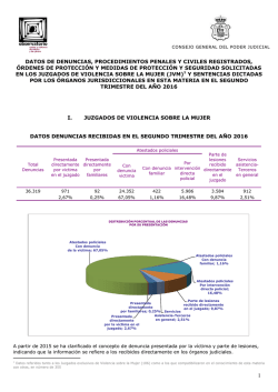 Informe sobre violencia sobre la Mujer