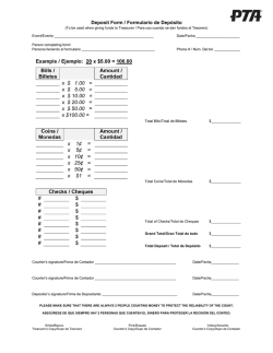 Deposit Form / Formulario de Depósito