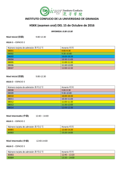 HSKK (examen oral) DEL 15 de Octubre de 2016