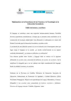 Taller de lectura y escritura - Subsecretaría de Promoción de