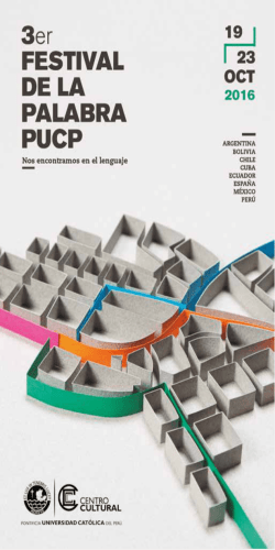 Programa del 3er Festival de la Palabra PUCP