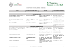 Directorio Detallado de Servidores P&uacute;blicos