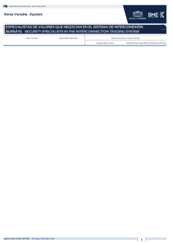 Renta Variable Equities ESPECIALISTAS DE