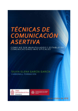 "Técnicas de Comunicación Asertiva" Programa
