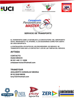 transporte - Federación Mexicana de Ciclismo