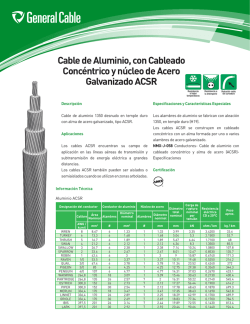 Cable de Aluminio, con Cableado Concéntrico y