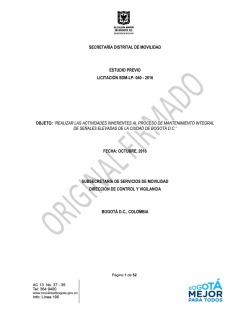 estudios previos - Secretaría Distrital de Movilidad