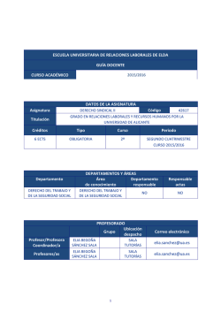 derecho sindical ii - Universidad de Alicante