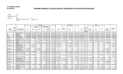 informe mensual de ejecución del presupuesto de gastos contraloria