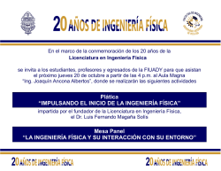 Pl&aacute;tica &ldquo;IMPULSANDO EL INICIO DE LA INGENIER&Iacute;A F&Iacute;SICA&rdquo; Mesa