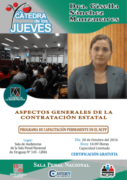 “la cátedra de los jueves”, conferencia