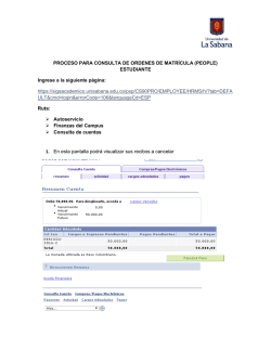 PROCESO PARA CONSULTA DE ORDENES DE MATRÍCULA