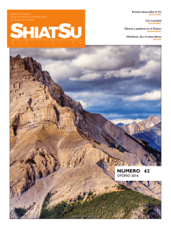 Otoño 2016 pdf - Asociación de Profesionales de Shiatsu de España