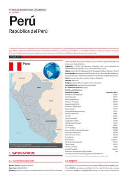Ficha país Perú - Ministerio de Asuntos Exteriores y de Cooperación