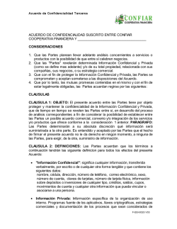 Acuerdo - CONFIAR Cooperativa Financiera