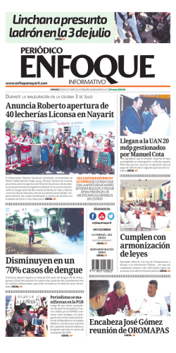 local28102016 - Periódico Enfoque Nayarit