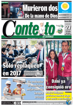 Sólo replaqueo en 2017 - Periódico Contexto de Durango