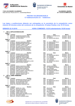 1ª Jornada Liga de Madrid - Club Natación Madrid Moscardó