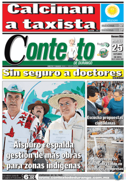 Sin seguro a doctores - Periódico Contexto de Durango