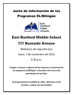 East Hartford Middle School 777 Burnside Avenue