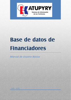 Base de datos de Financiadores