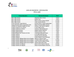 LISTA DE INSCRITOS - ESTUDIANTES FINAL 2016