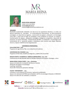 HOJA DE VIDA - Maria Reina Consultores