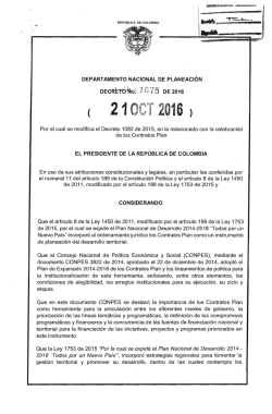 decreto 1675 del 21 de octubre de 2016