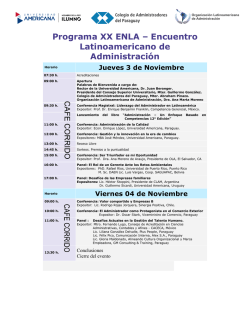 Programa XX ENLA – Encuentro Latinoamericano de Administración
