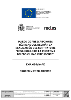Licitación pública Toledo Ciudad Inteligente