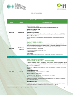 programa - Instituto Federal de Telecomunicaciones