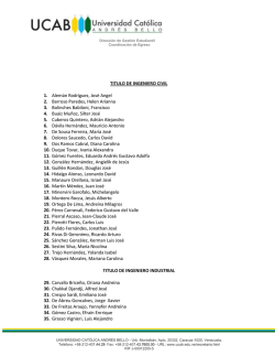 Lista de graduandos - Universidad Católica Andrés Bello
