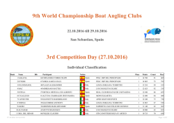 9th World Championship Boat Angling Clubs 3rd Competition Day