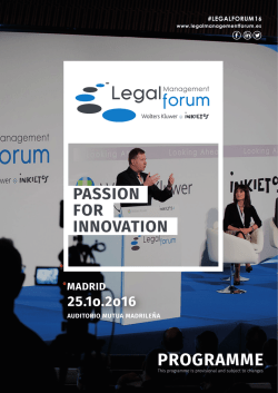 Programme - Legal Management Forum