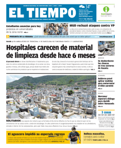 Hospitales carecen de material de limpieza desde hace 6